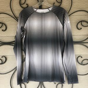 Nike Pro Dri Fit Black&White Longsleeve Top SZ M